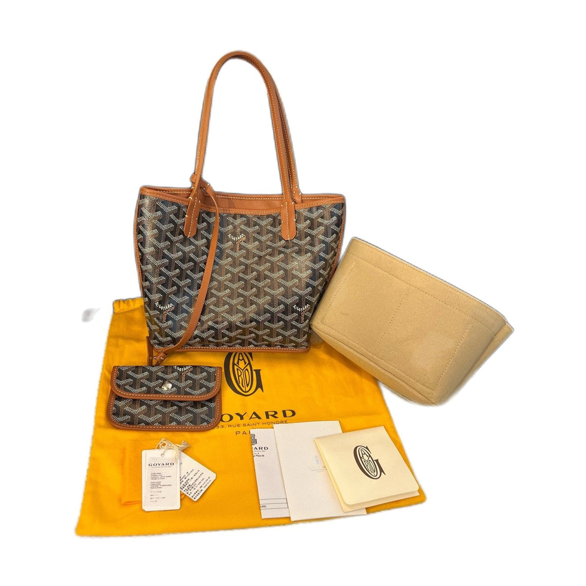 Goyard Anjou Mini Tote Bag, Brown Reversible, 2018
