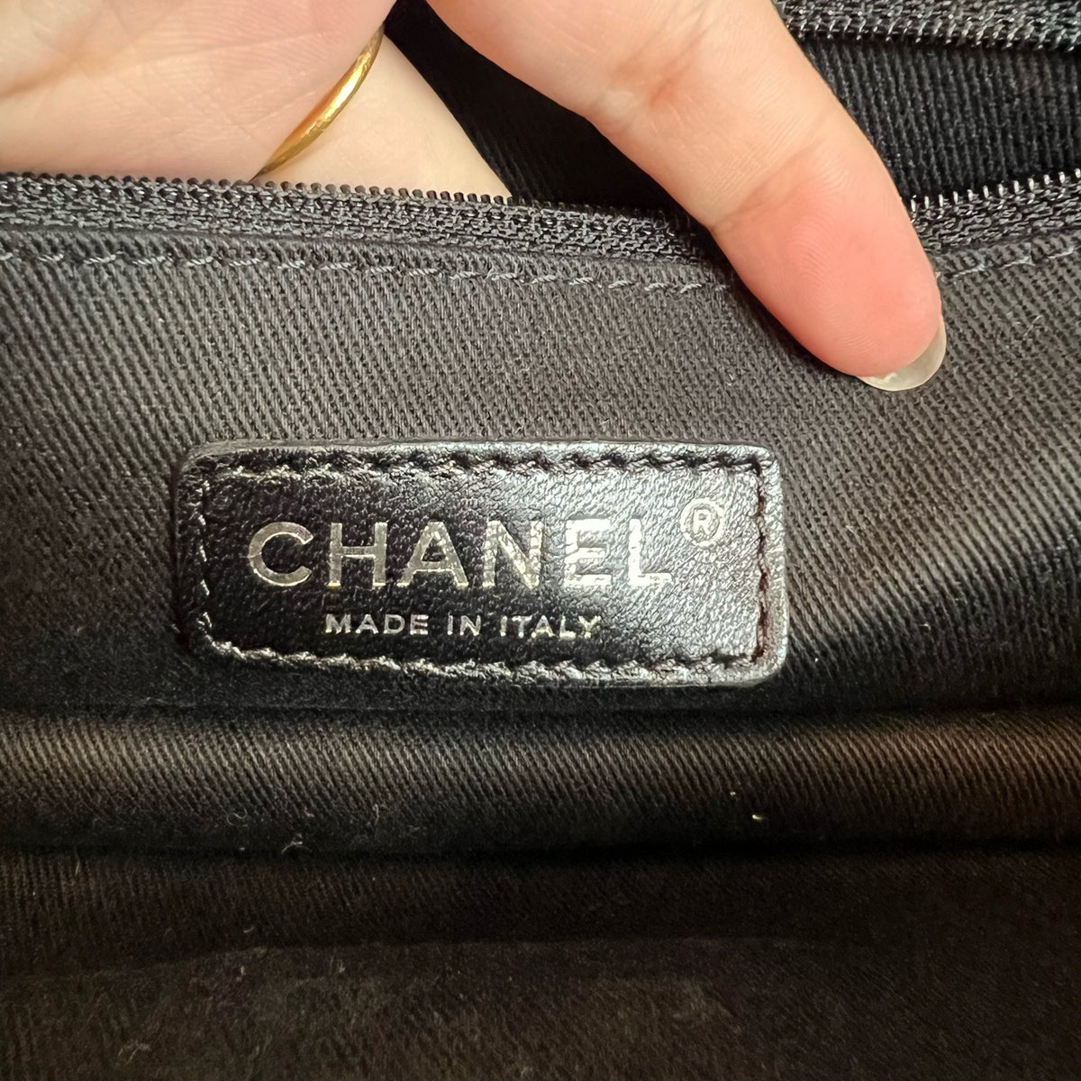 Chanel 2.55 Building Block Turnlock Black Silver Lambskin Chain Bag, 15 Series