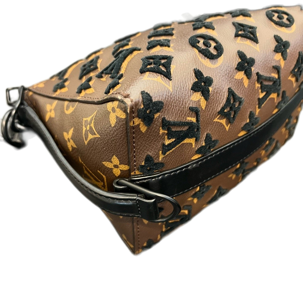 Louis Vuitton Triangle Black & Brown Flocking Limited Edition Messenger Bag, 2019