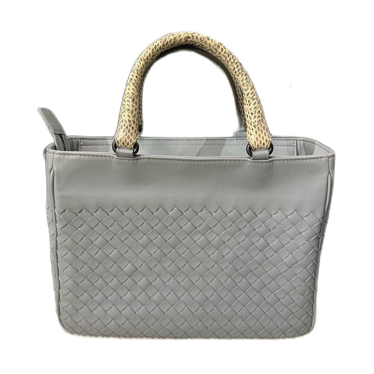 Bottega Veneta Grey Intrecciato Handbag, Shoulder & Crossbody Bag