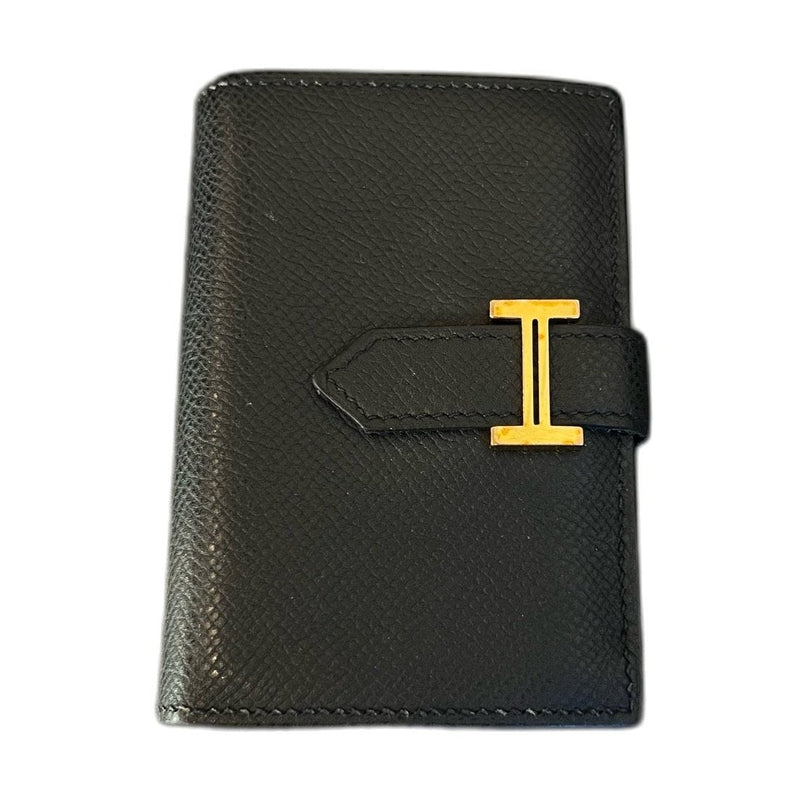 Hermès Bearn Wallet Black Gold D Stamp