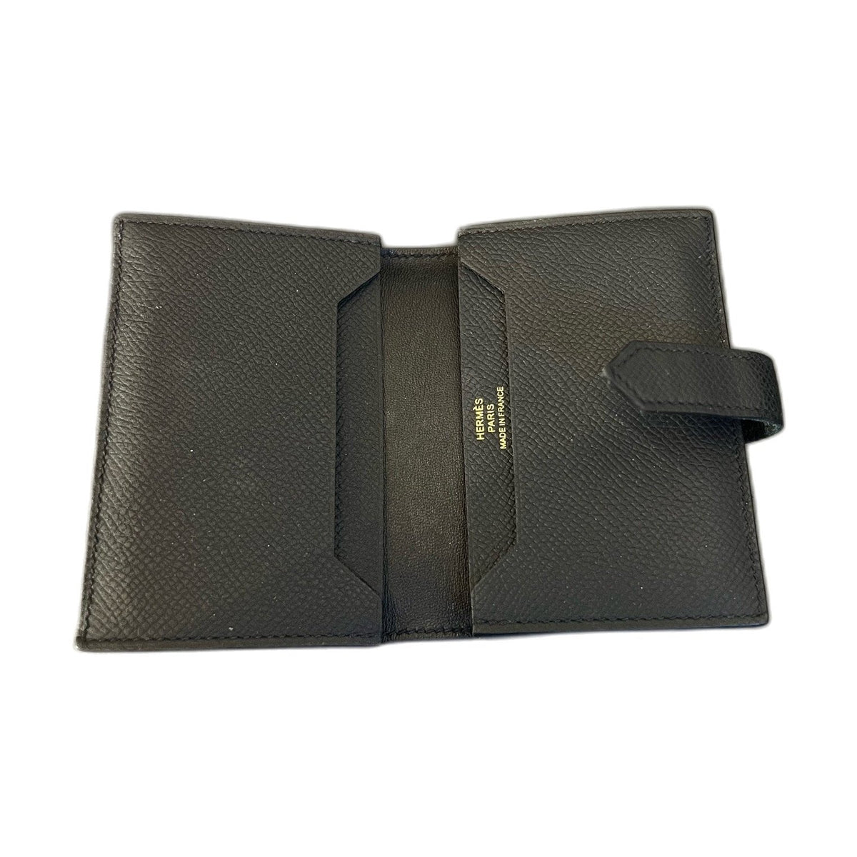 Hermès Bearn Wallet Black Gold D Stamp