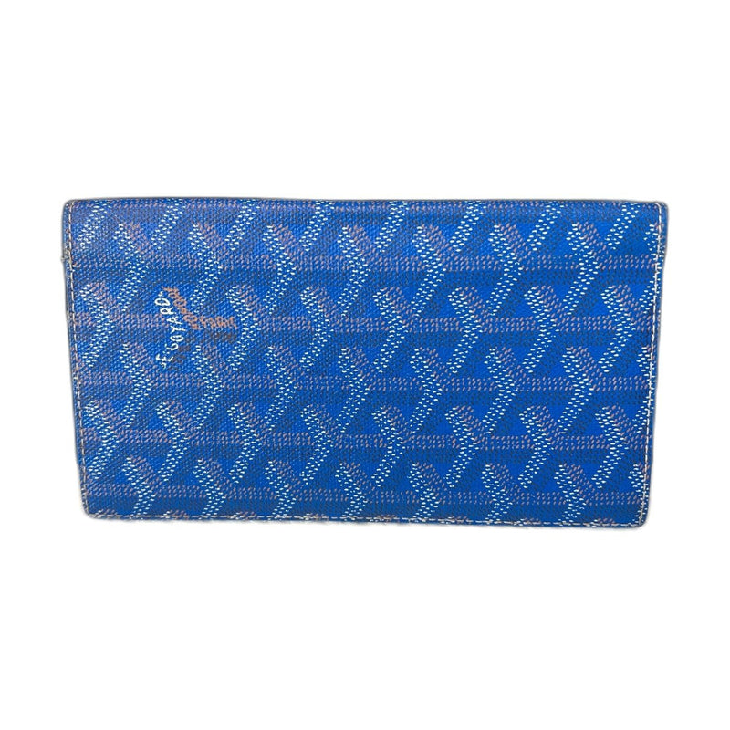 Goyard Blue Monogram Wallet Card Holder Passport Cover, 2018