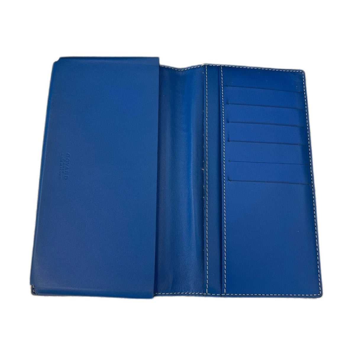 Goyard Blue Monogram Wallet Card Holder Passport Cover, 2018