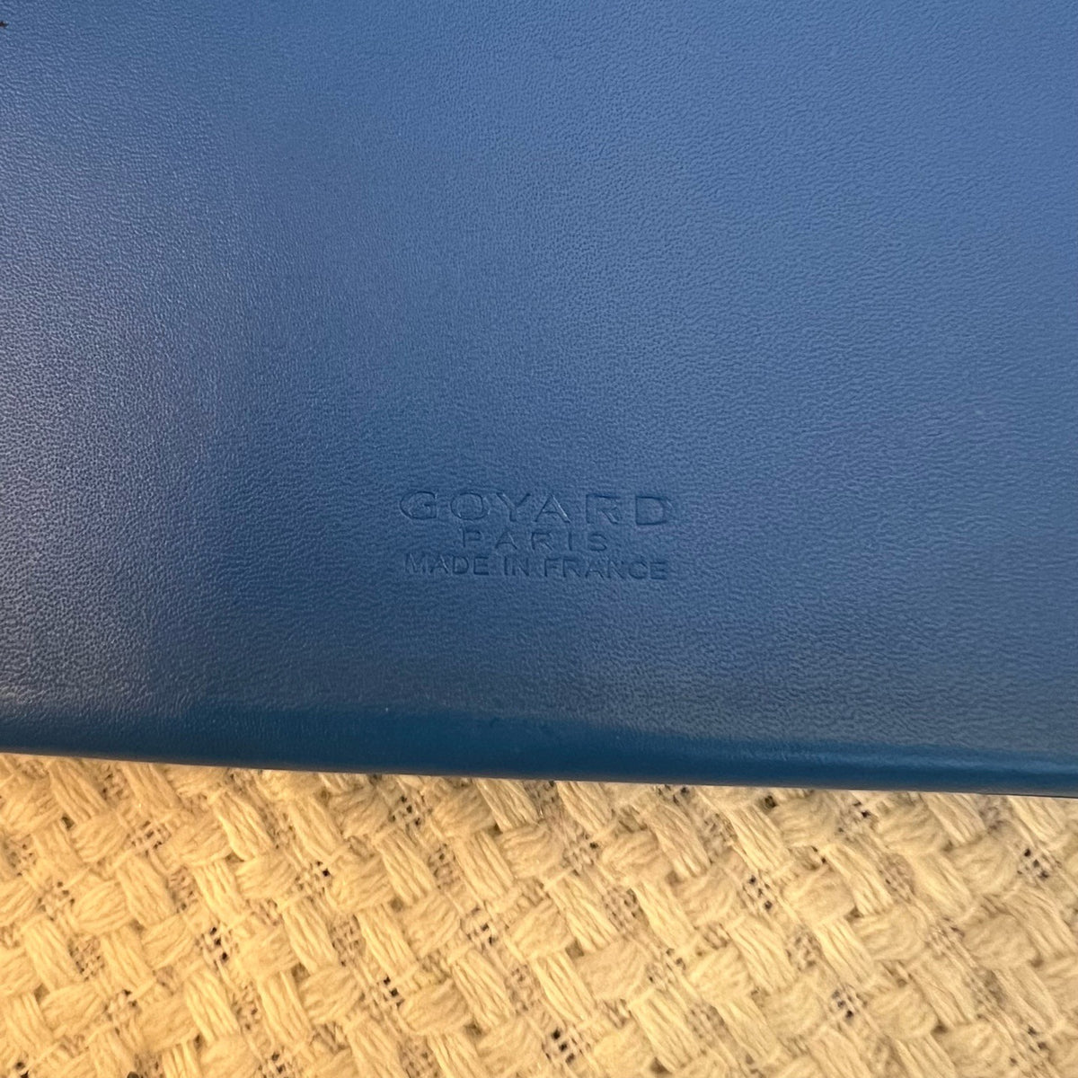 Goyard Blue Monogram Wallet Card Holder Passport Cover, 2018