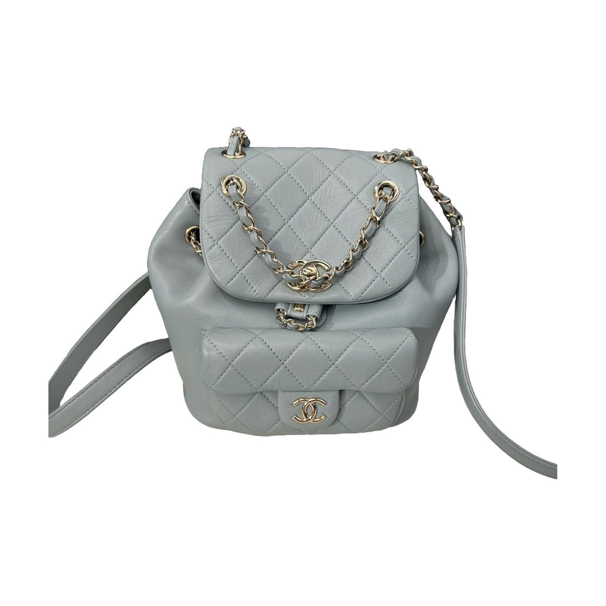 Chanel Duma Small Backpack, Grey, Gold Hardware, 23C