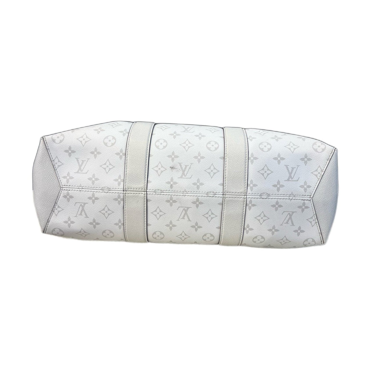 Louis Vuitton White Monogram Weekend Tote Briefcase, Chip Version