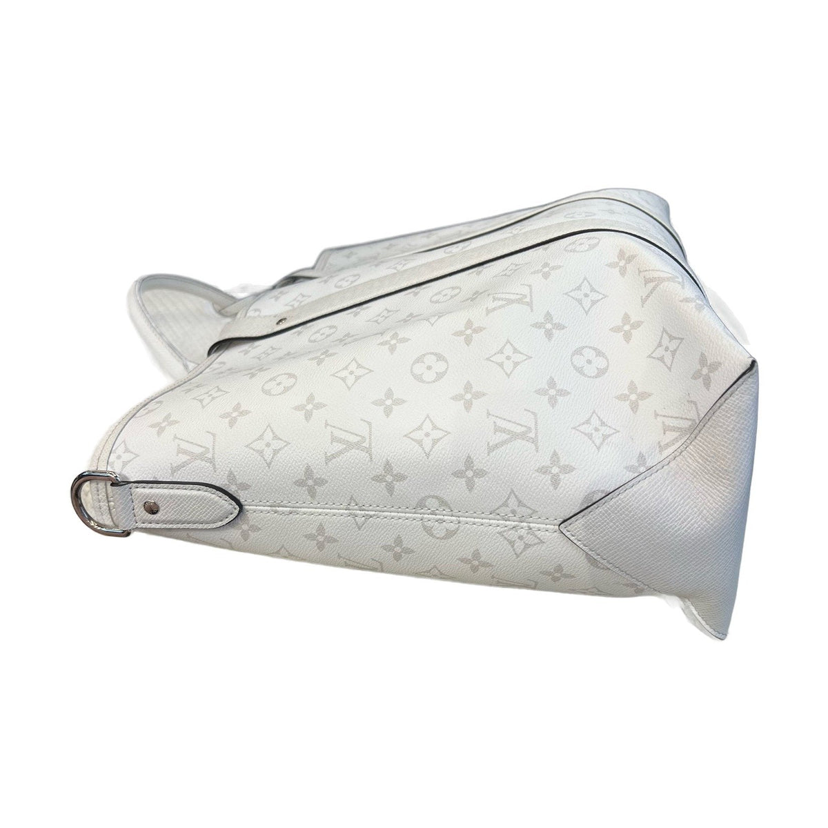 Louis Vuitton White Monogram Weekend Tote Briefcase, Chip Version