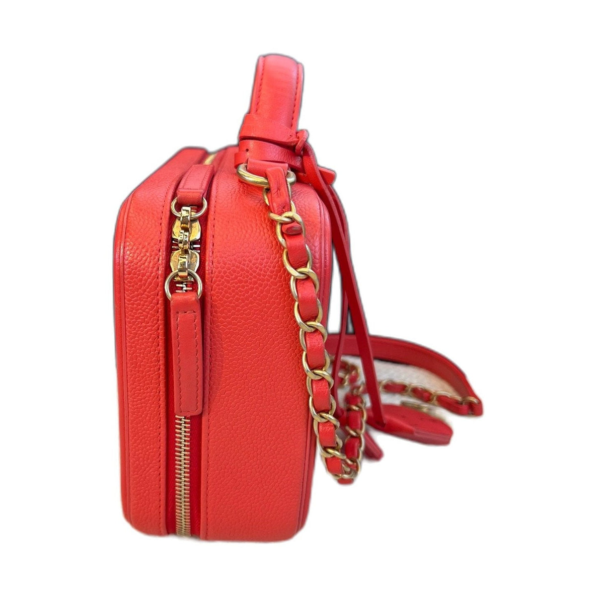 Chanel Red & Gold Vanity Camera Bag, Handbag, Shoulder & Crossbody Bag, Series 28