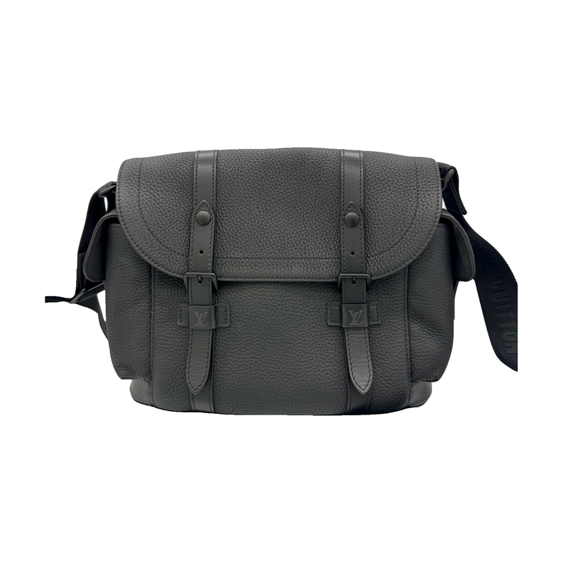 Louis Vuitton Men's Black Messenger Bag, Microchip Version