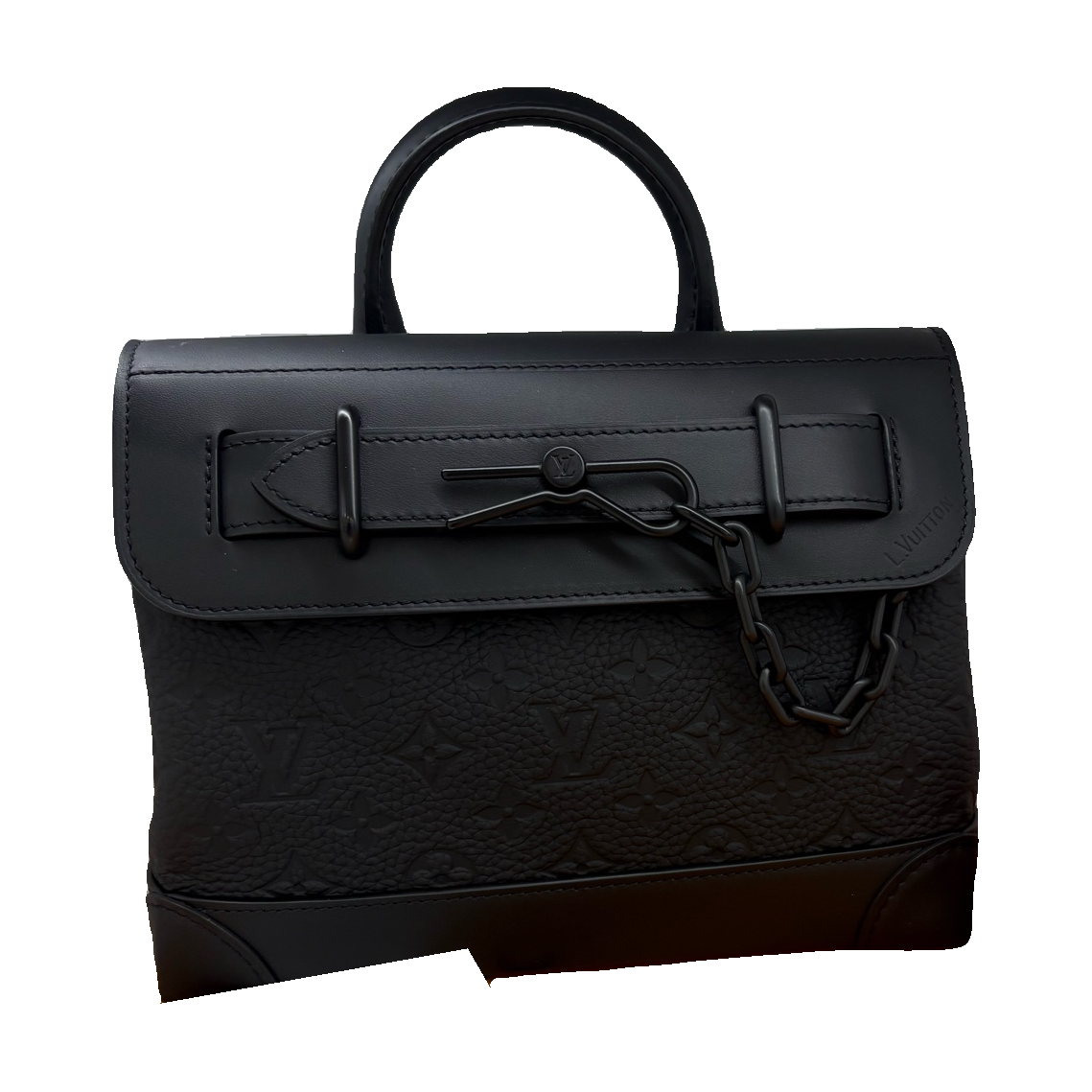 Louis Vuitton Steamer Small, Black Monogram Taurillon Leather