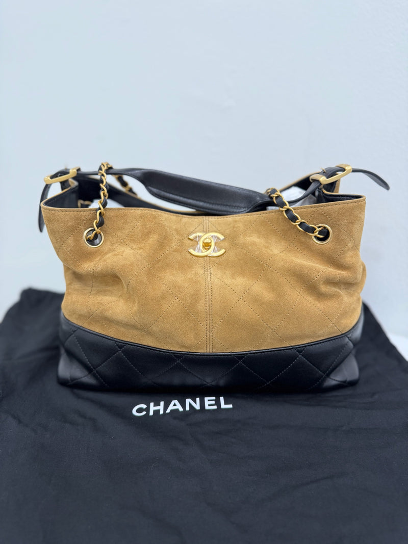 Chanel 25A Small Suede Hobo