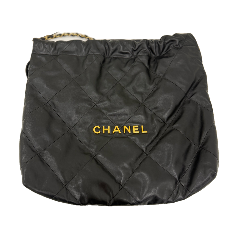 Chanel 24S Medium 22 Bag, Black, Gold Hardware