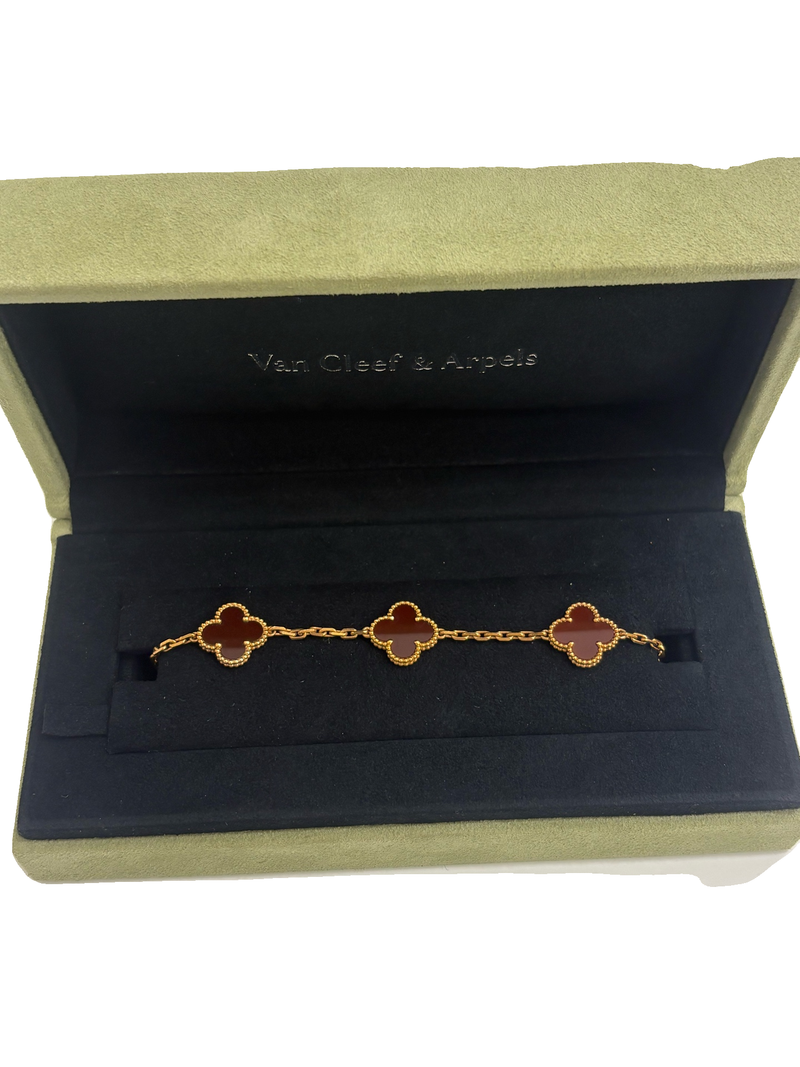 Van Cleef & Arpels Five-Motif Bracelet, Red, 2017