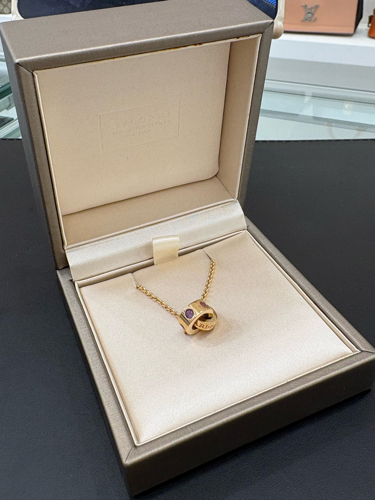 Bvlgari Double Ring Gemstone Bracelet
