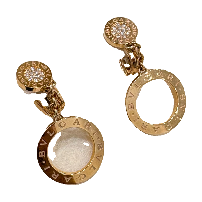 Bvlgari Diamond Circle Earrings