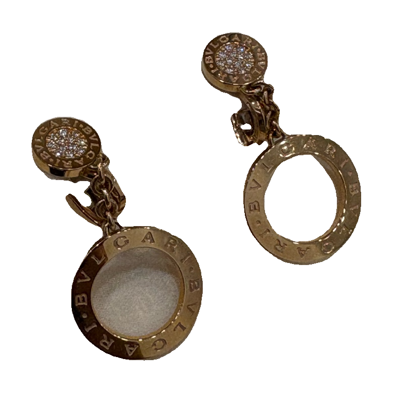 Bvlgari Diamond Circle Earrings