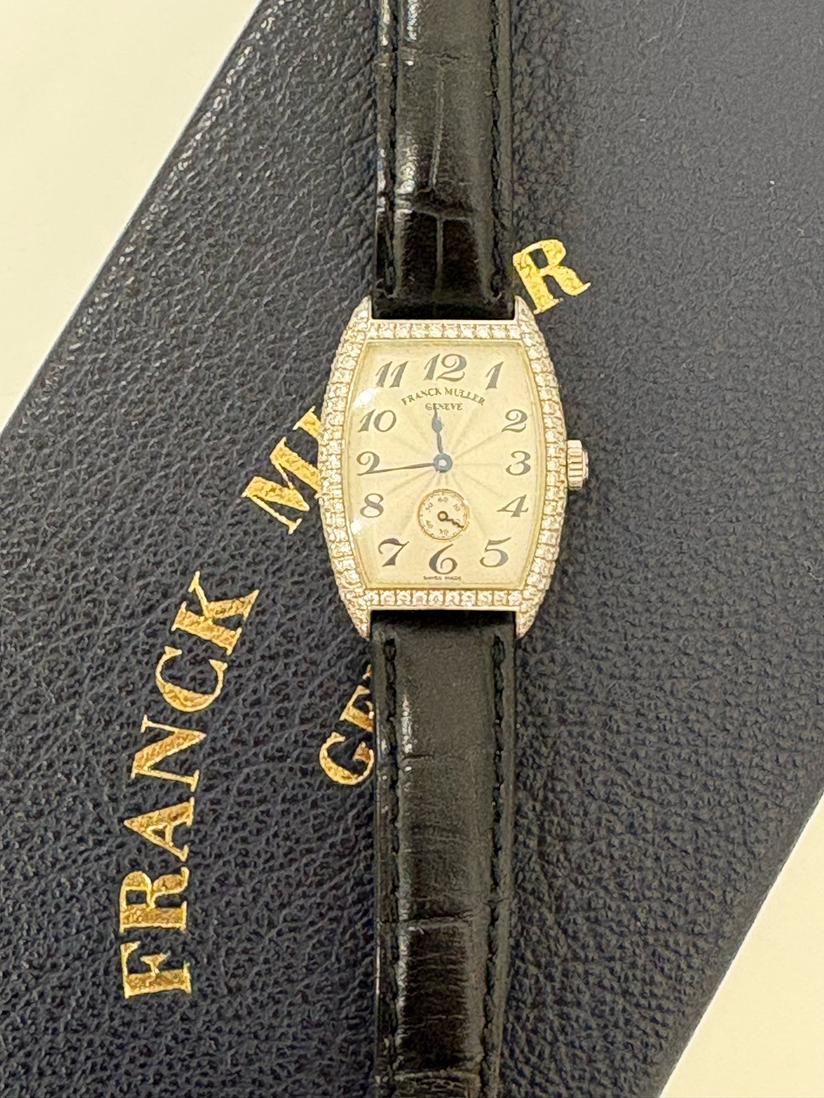 Franck Muller Casablanca 7502 S6, 18K White Gold Diamond-Set Ladies Watch, Full Set