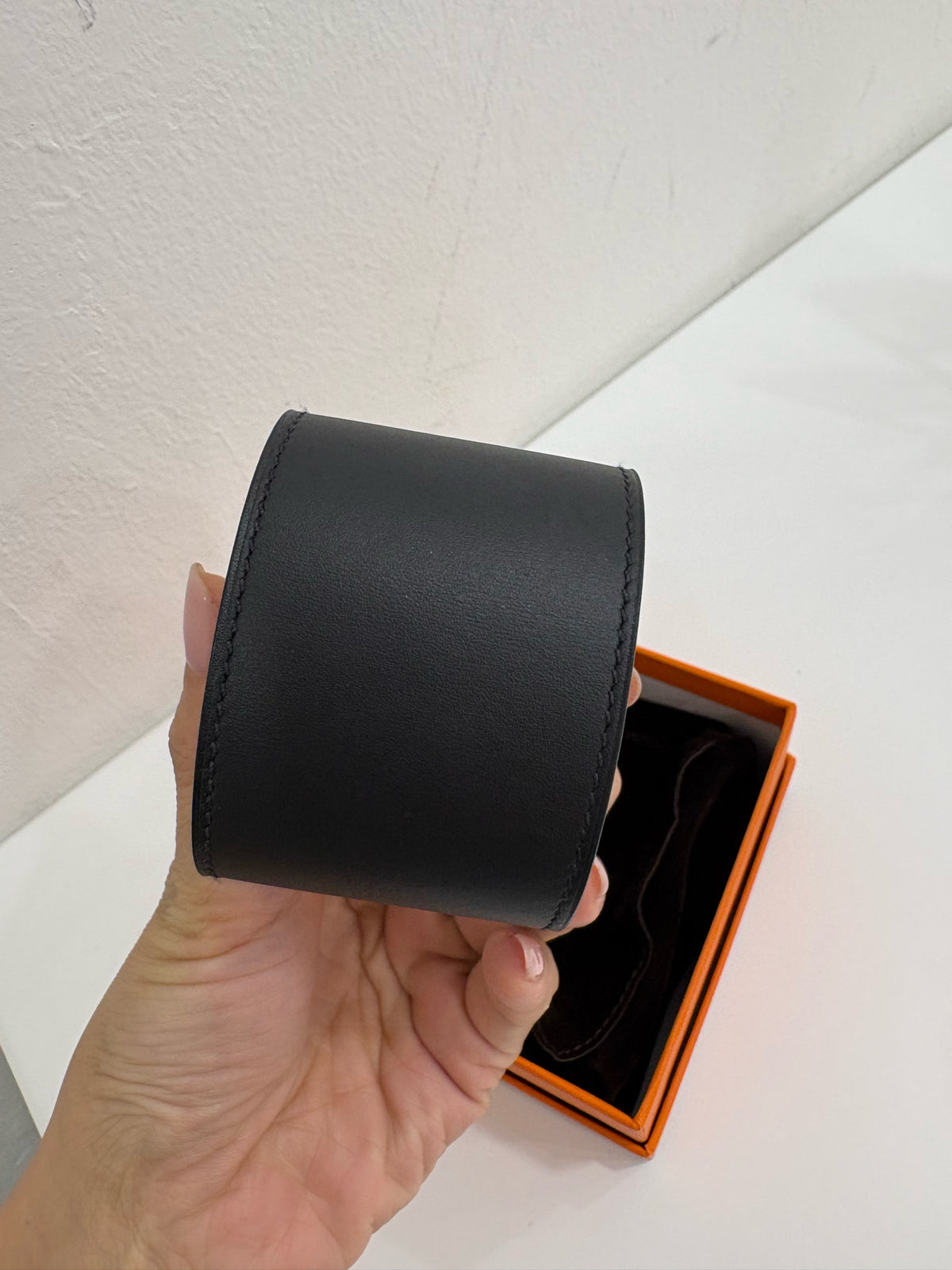 Hermès Cuff Bracelet, Black and Gold