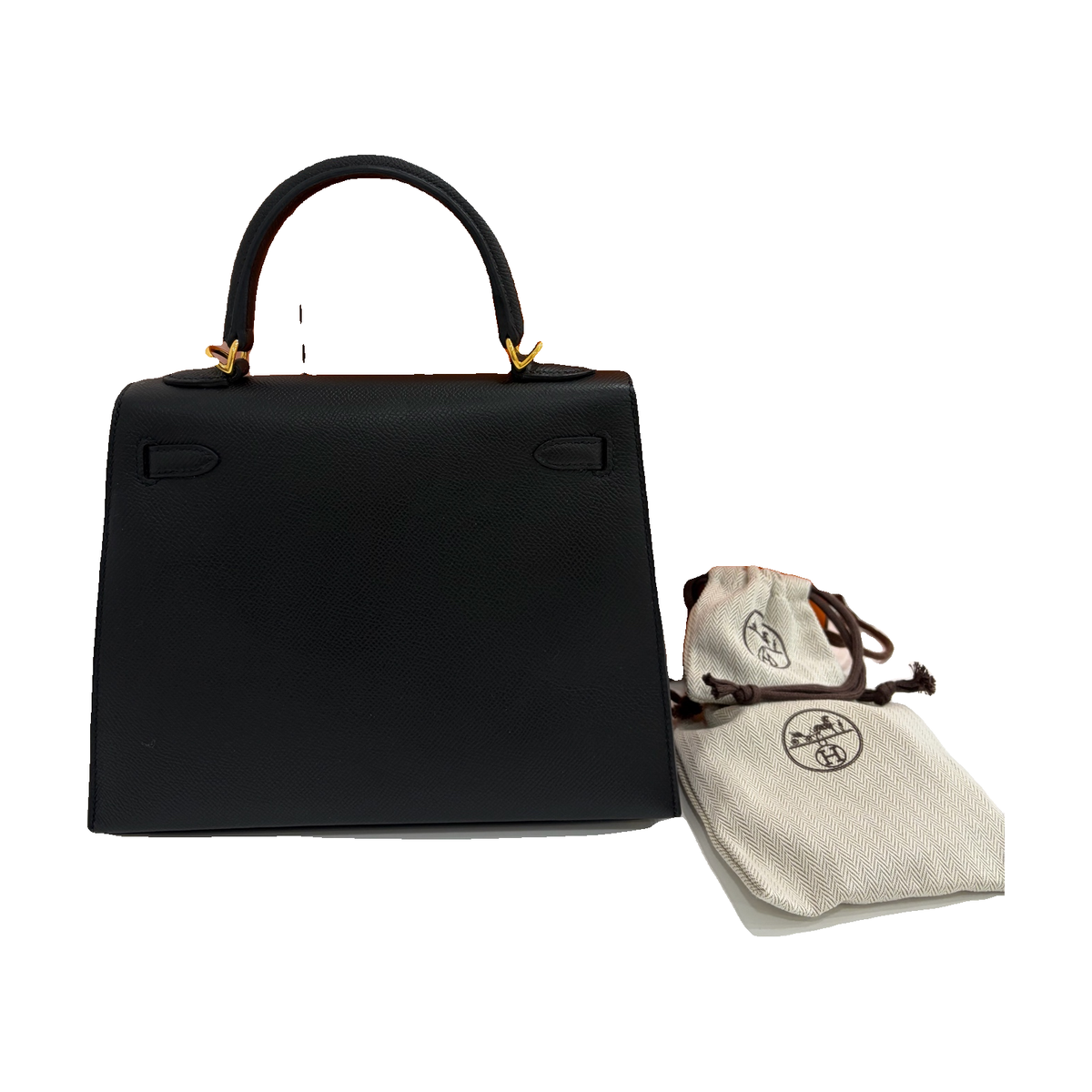 Hermès Kelly 25, Black Epsom Leather, Gold Hardware, W Stamp