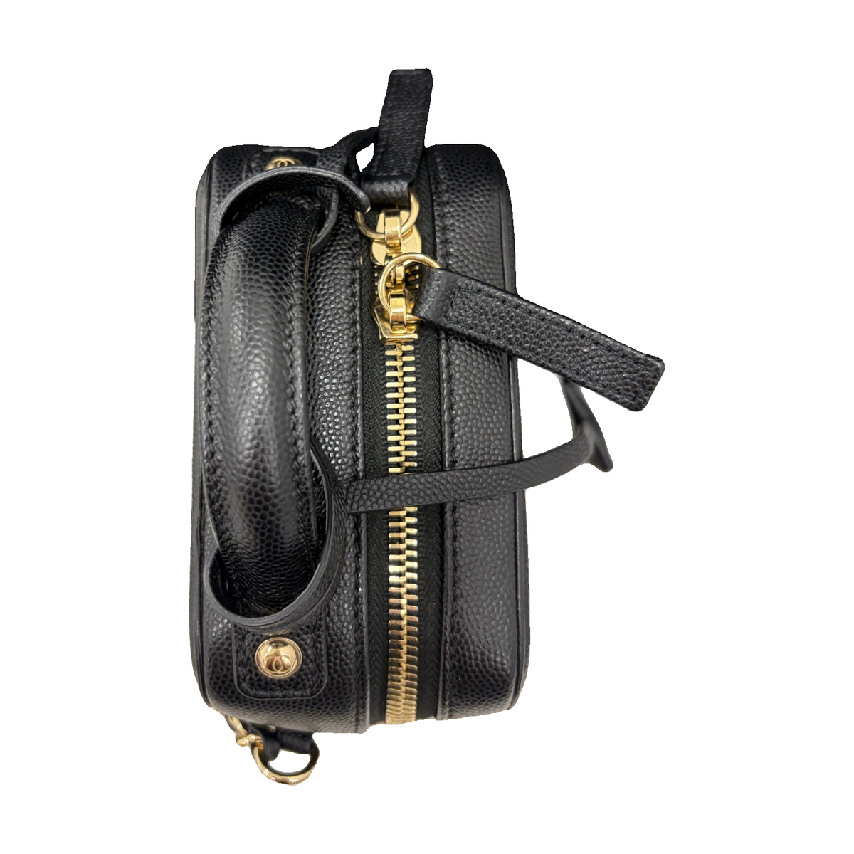 Chanel Vertical Camera Bag, Black, Gold Hardware, Series 28