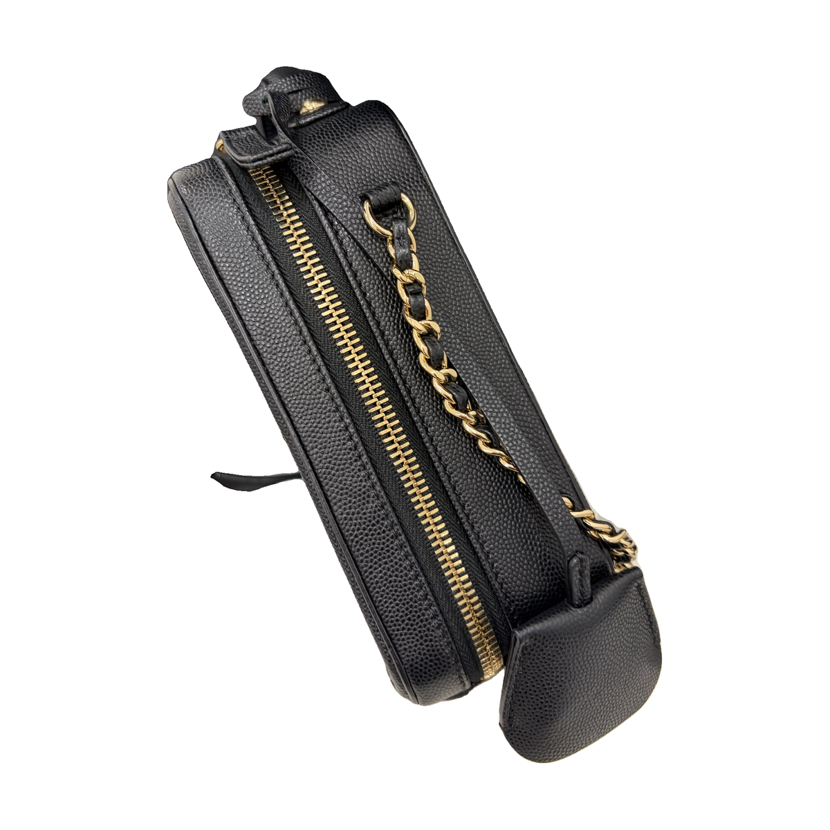 Chanel Vertical Camera Bag, Black, Gold Hardware, Series 28
