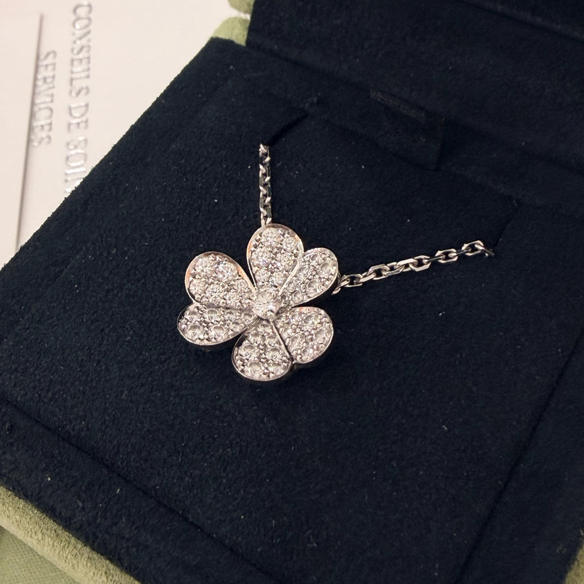 Van Cleef & Arpels Diamond Clover Necklace