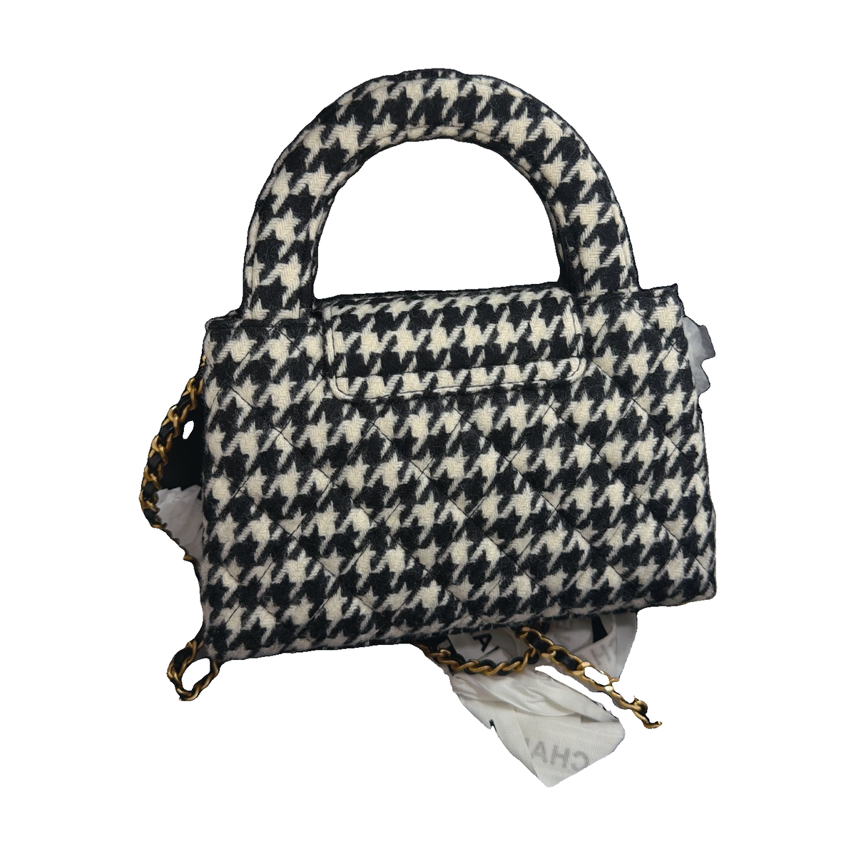Chanel Houndstooth Kelly Crossbody Bag