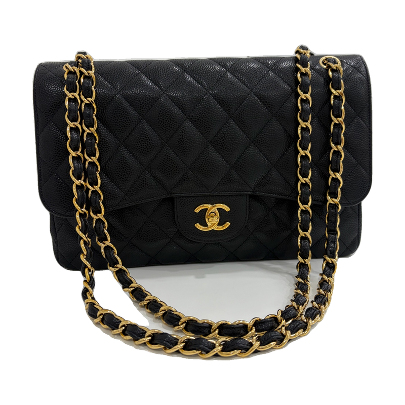 Chanel Jumbo Flap Bag, Black, Gold Hardware