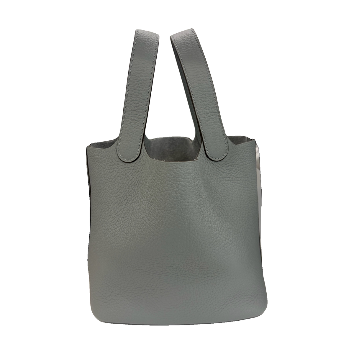 Hermès Blue Leather Tote Bag
