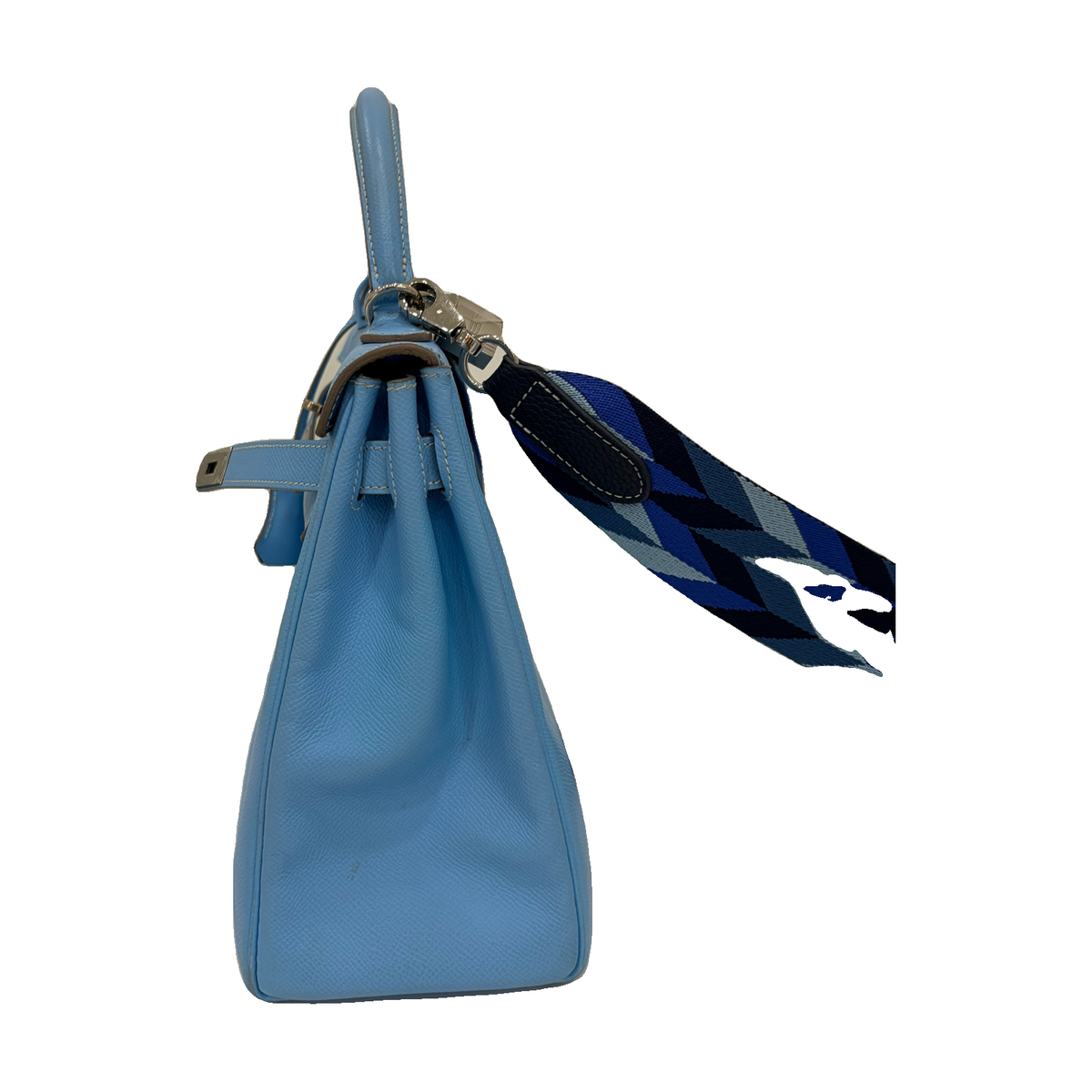 Hermès Kelly 32, Blue, Square O Stamp