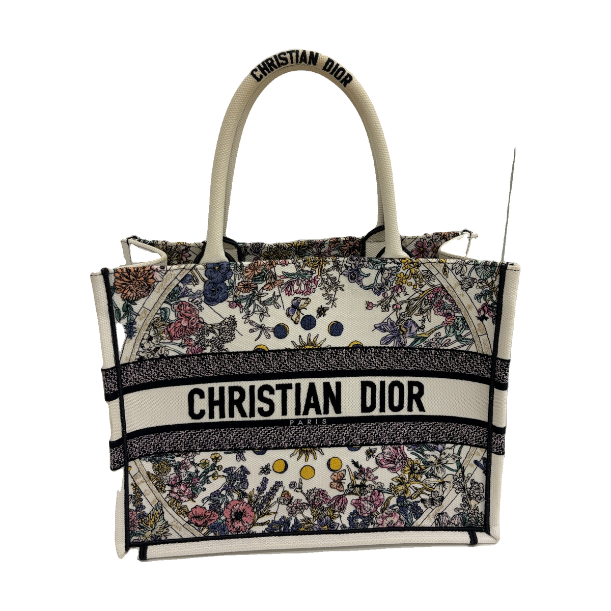Dior Lucky Book Tote Medium, Zodiac Flowers