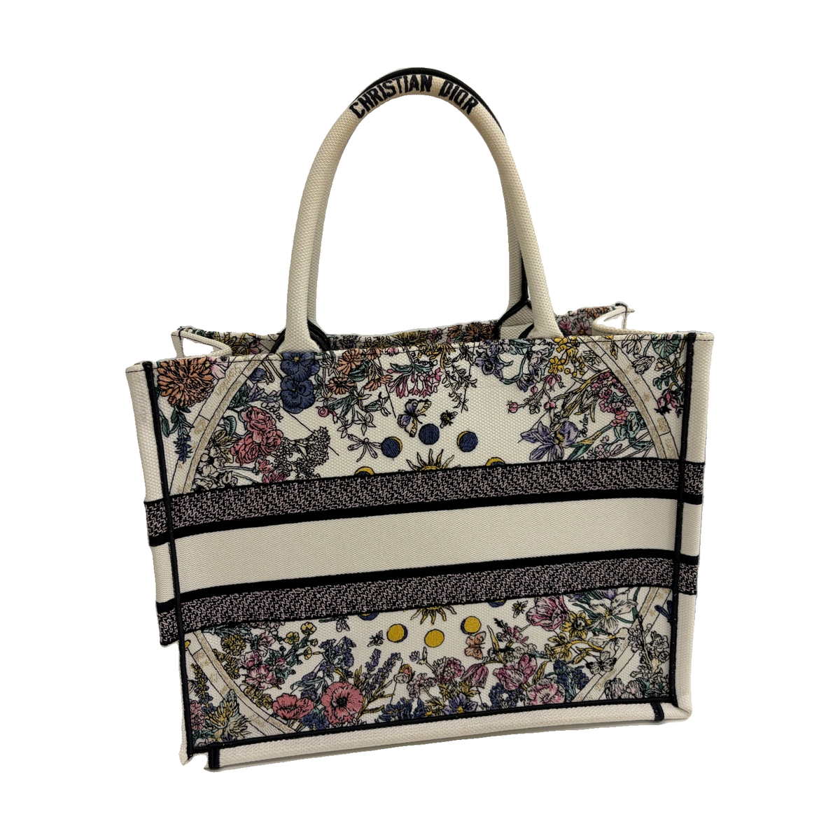 Dior Lucky Book Tote Medium, Zodiac Flowers