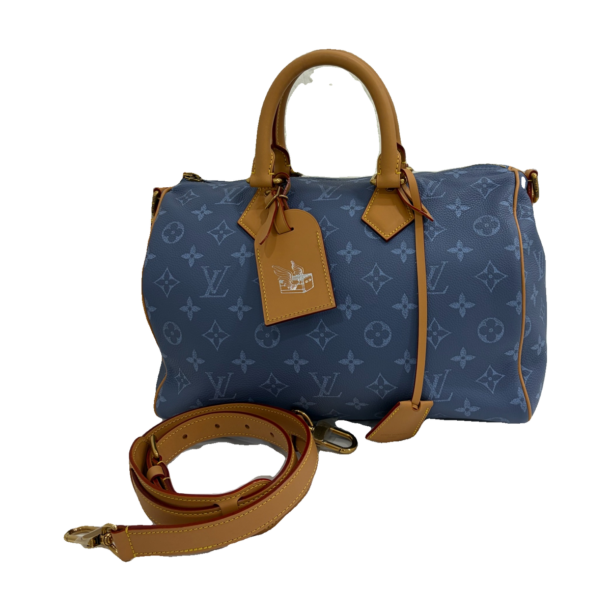 Louis Vuitton Speedy 30, Blue Monogram