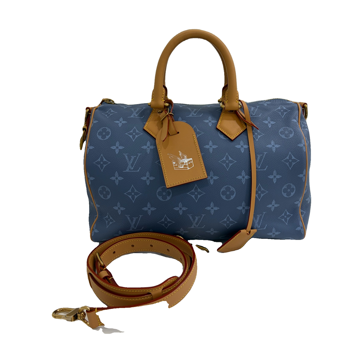 Louis Vuitton Speedy 30, Blue Monogram