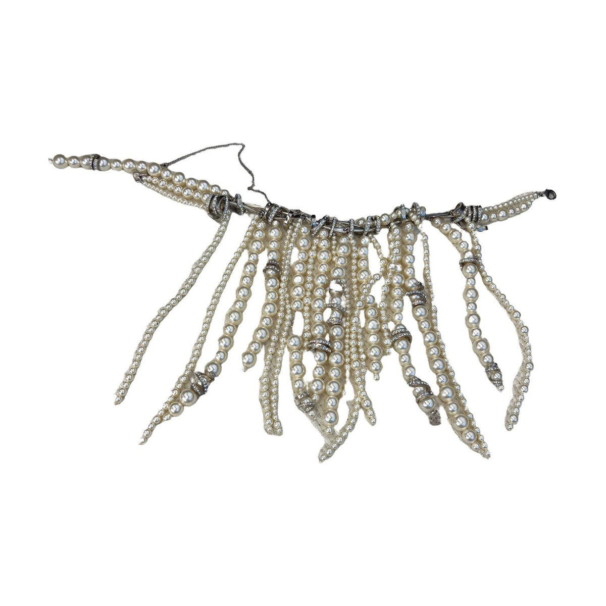 Chanel Waterfall Fringe Pearl Necklace