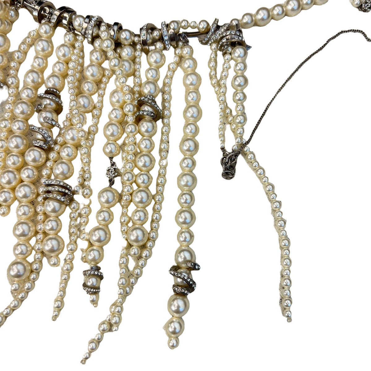 Chanel Waterfall Fringe Pearl Necklace