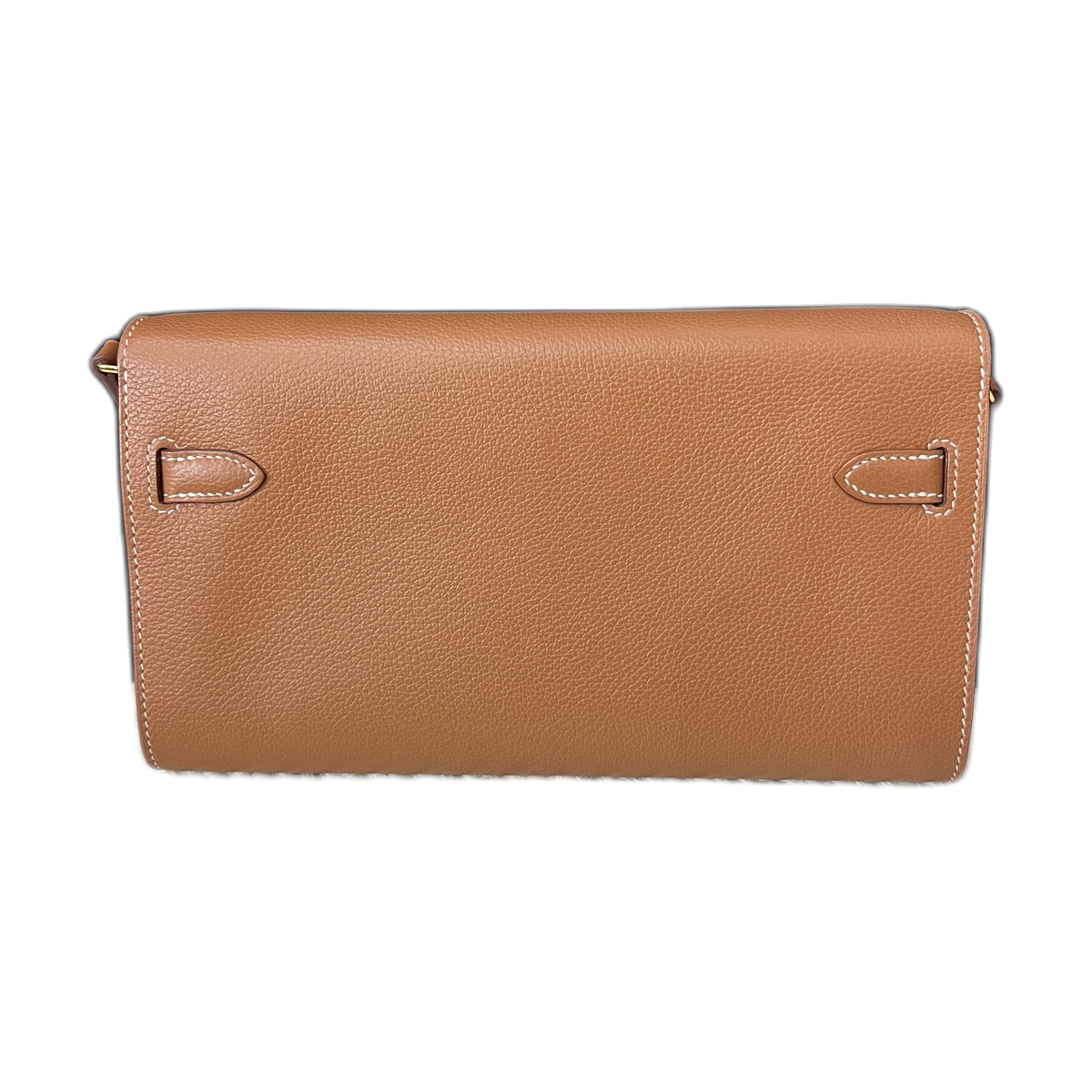 Hermès Kelly, Togo (EC) Leather, Gold Brown, Gold Hardware, B Stamp