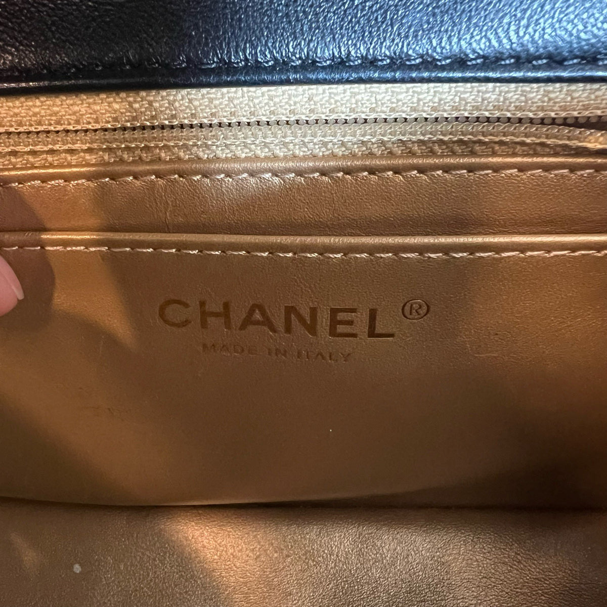 Chanel Black Lambskin Pearl Crush Square Mini Flap, Chip Version