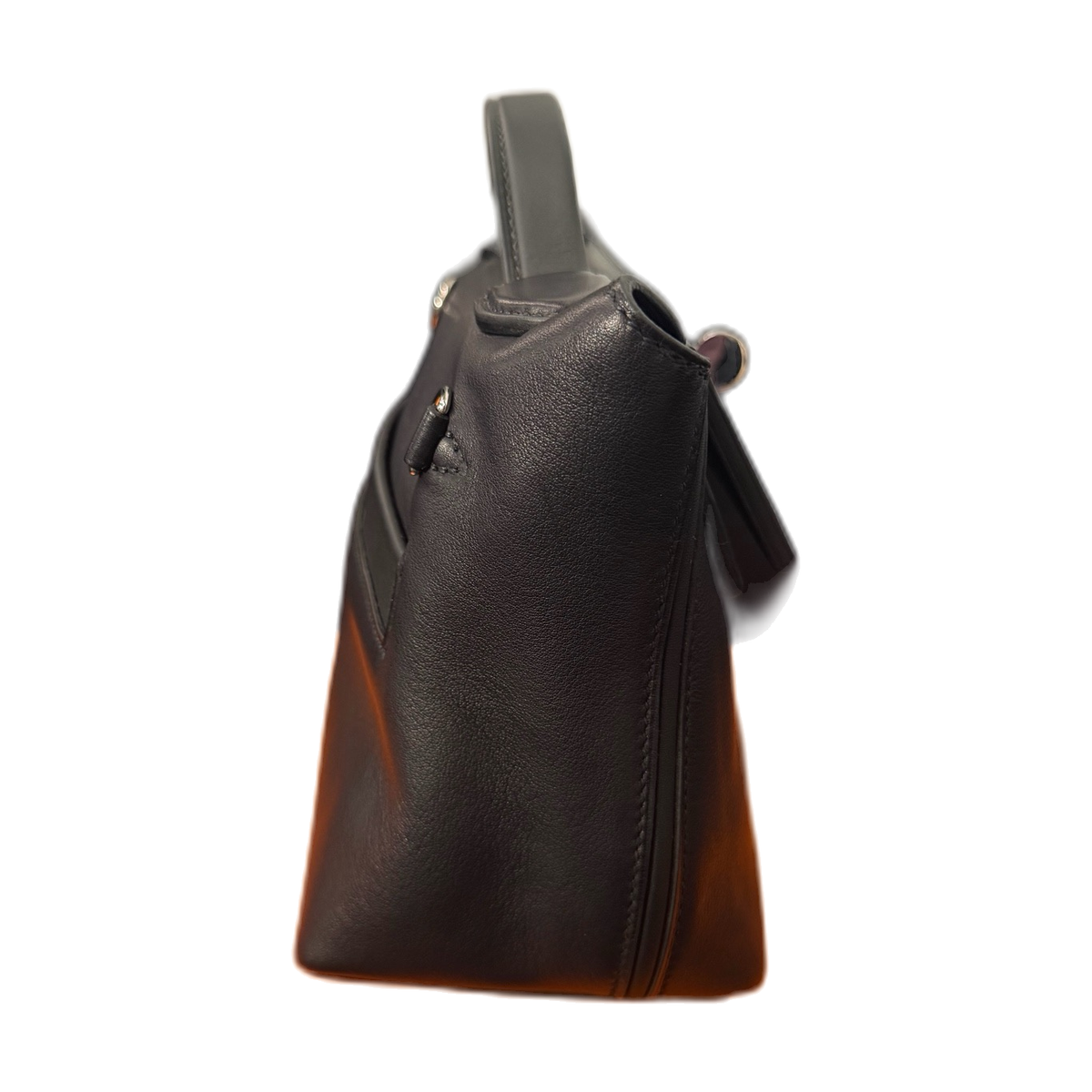 Hermès 2424 Mini, Black, Silver Hardware, Volupto Leather, W Stamp, 2024