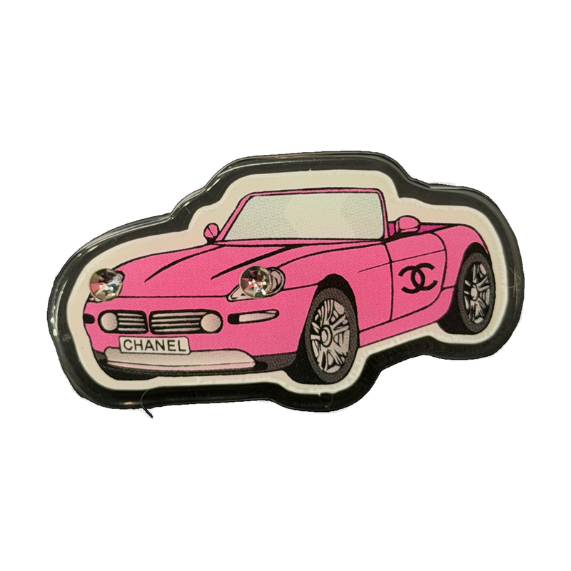 Chanel 24C Pink Acrylic Car Brooch
