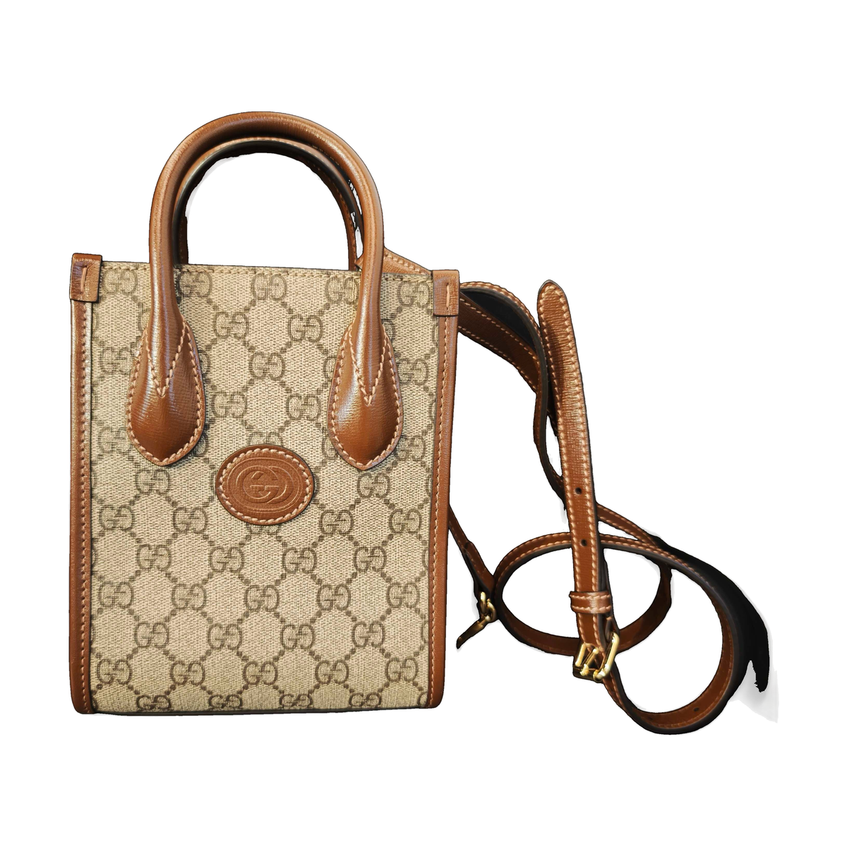 Gucci Mini Brown Monogram Piano Bag, Hand, Shoulder & Crossbody Bag