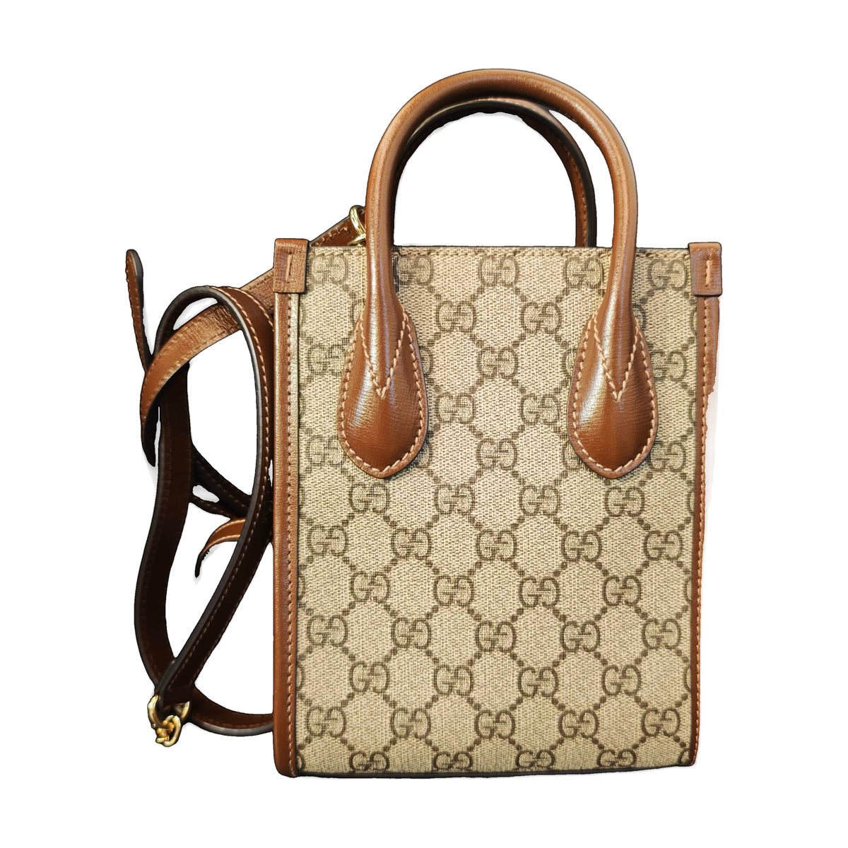 Gucci Mini Brown Monogram Piano Bag, Hand, Shoulder & Crossbody Bag