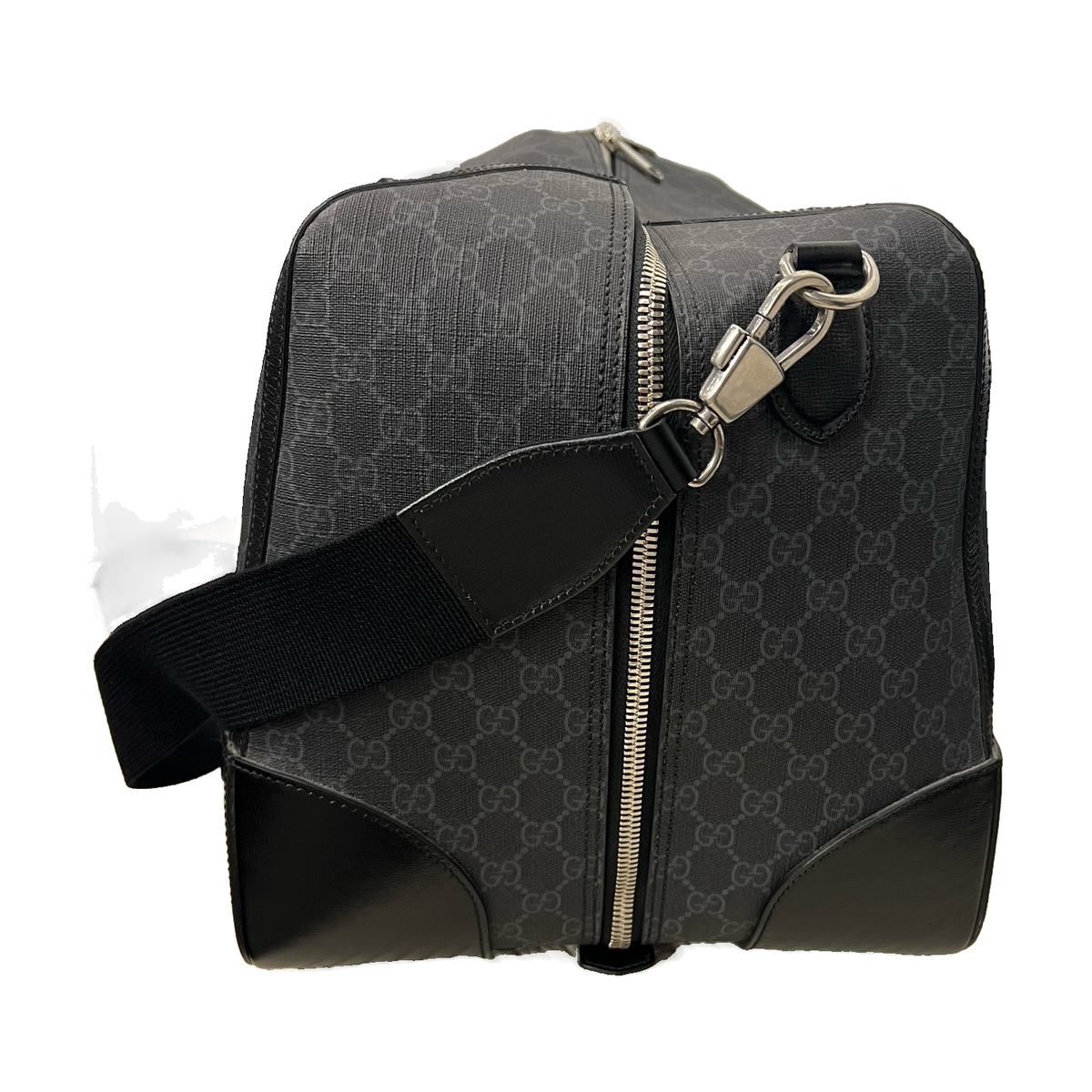 Gucci Black GG Supreme Travel Bag