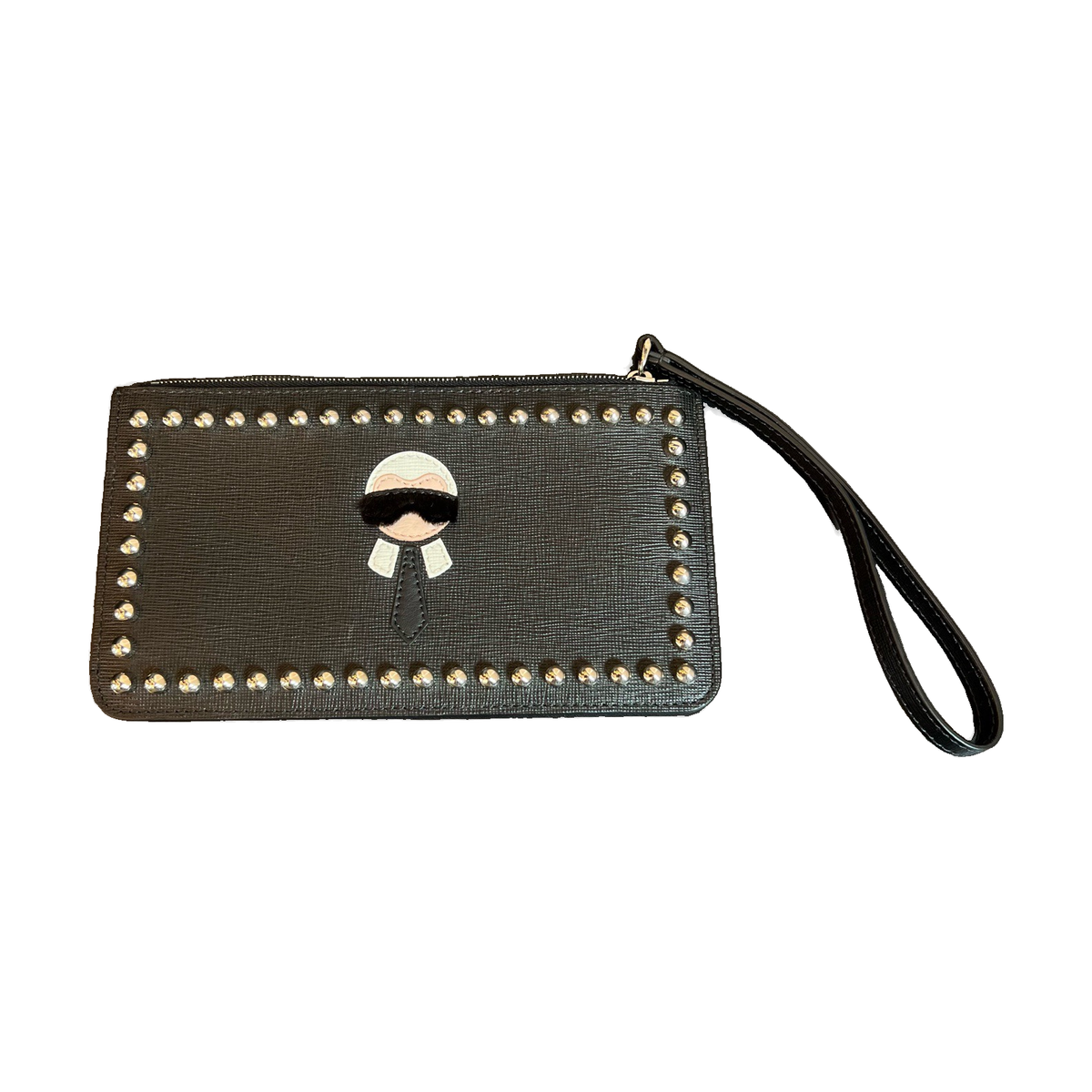 Fendi Karl Lagerfeld Studded Clutch