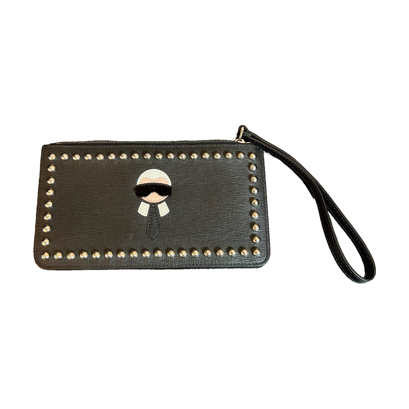 Fendi Karl Lagerfeld Studded Clutch