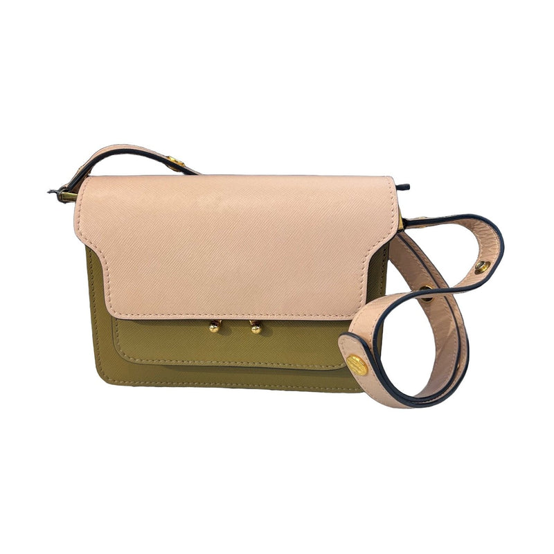 Marni Trunk Bag, Pink & Brown Color Block, Organizer Bag