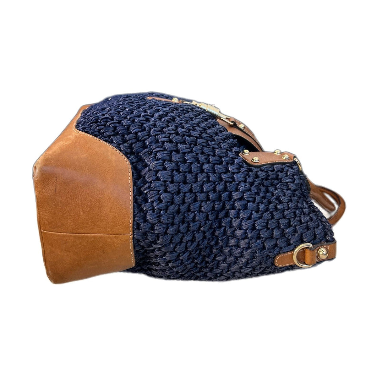 Gucci Blue Woven Tote
