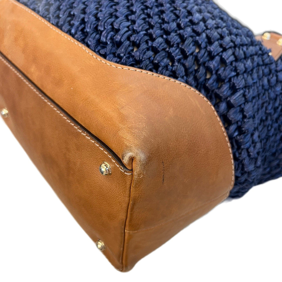 Gucci Blue Woven Tote