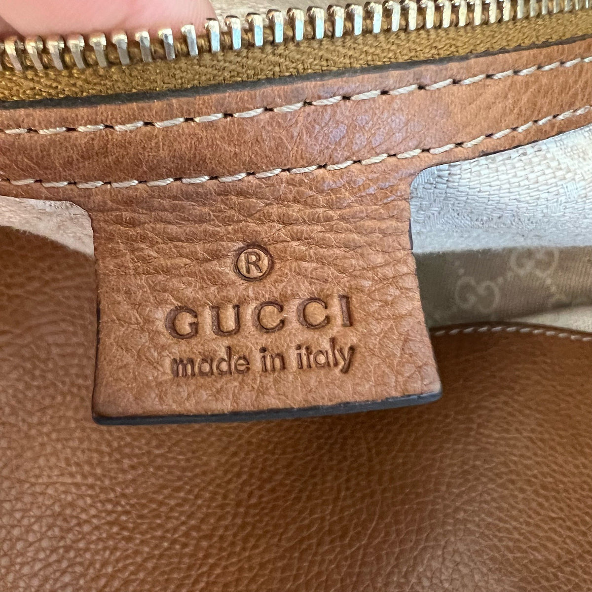 Gucci Blue Woven Tote